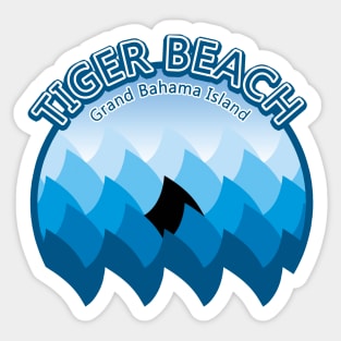 Tiger beach shark diving Sticker